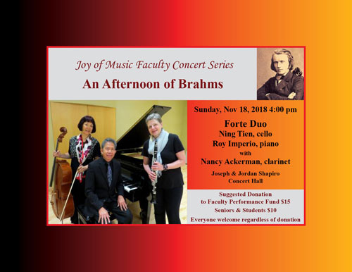 Joy of Music Faculty Concert - An Afternoon of Brahms
